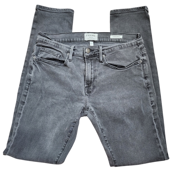 Frame L'Homme Skinny Gray Jeans Size 31 - Picture 3 of 6